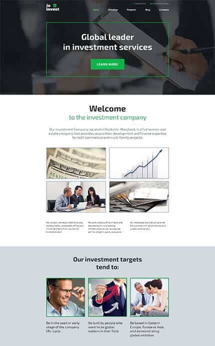 Smart Investment Company WordPress Theme