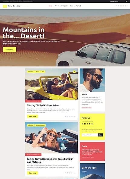 Exotic Travel WordPress Theme