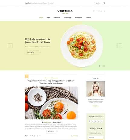 Vegetarians Blog WordPress Theme