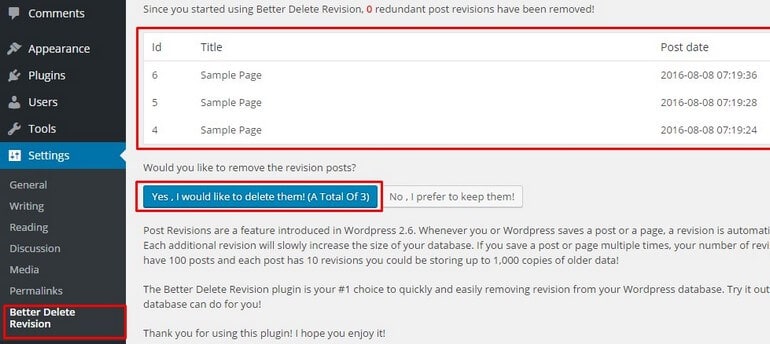 Manage Post Revisions in WordPress