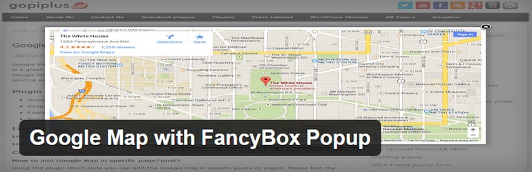 Google Map with FancyBox Popup