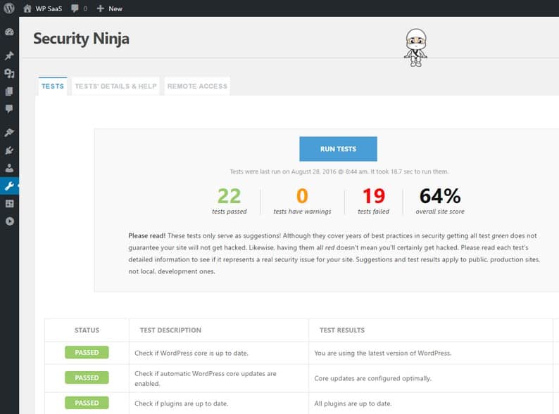 Check Your WordPress Website with Security Ninja Plugin - MotoPress