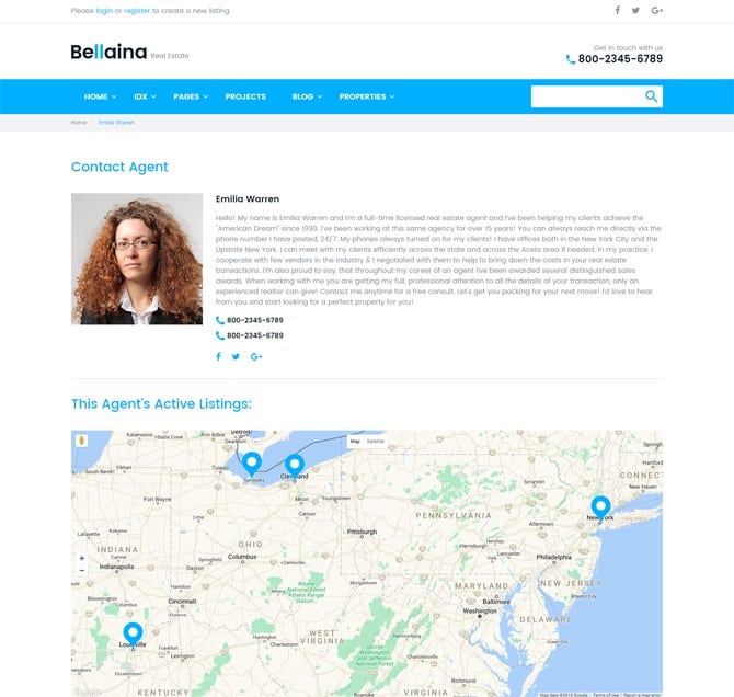 Bellaina - Professional WordPress Template for Real Estate Business