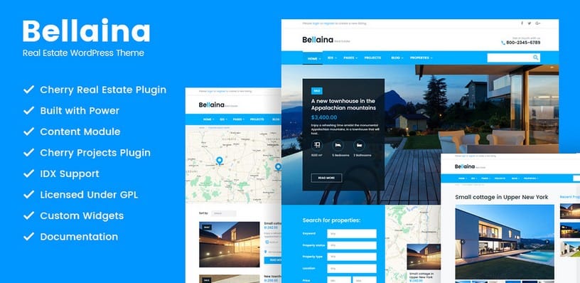 Bellaina - Professional WordPress Template for Real Estate Business