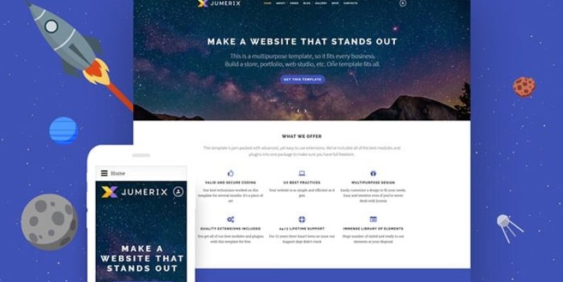 Jumerix - Multipurpose Joomla Theme Become a Part of Social Stock Project