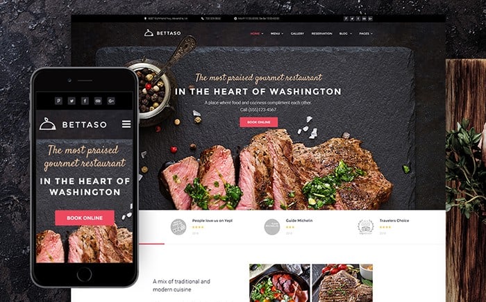 The Recent Selection of the Best 15 Bright and Multifunctional WordPress Restaurant Themes