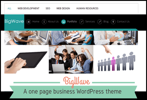 BigWave – One Page Free Business WordPress Theme