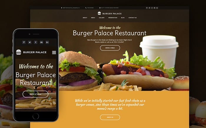 Pleasant and Easy in Use Fast Food WordPress Theme