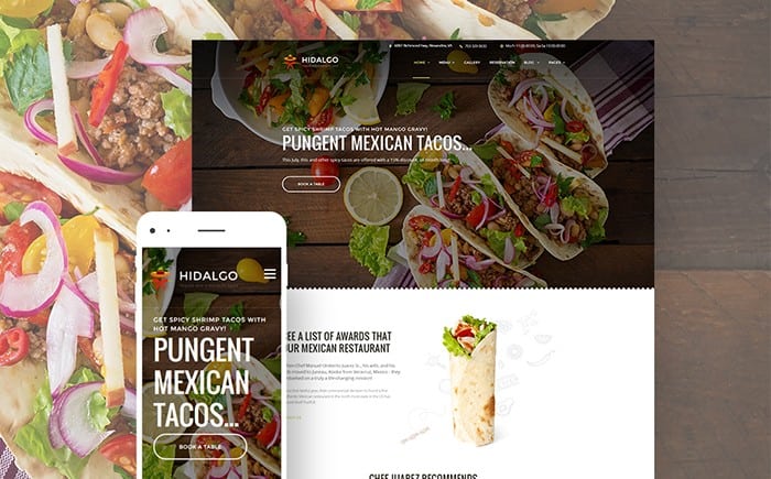 Tasty Mexican Food Restaurant WordPress Theme