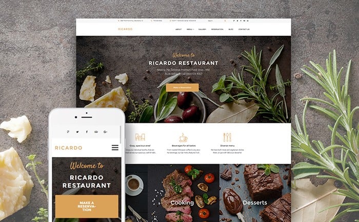 Soft and Powerful European Restaurant WordPress Theme 