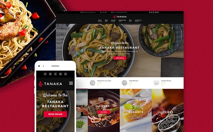 Bright Japanese Restaurant WordPress Theme