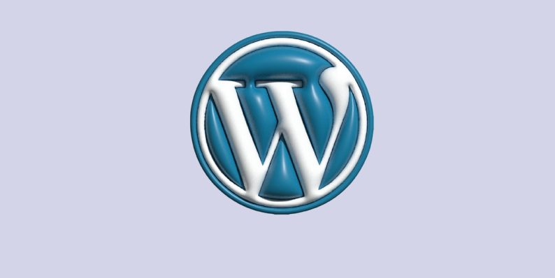 a blue and white wordpress logo wordpress backend, plugin settings, cache plugin