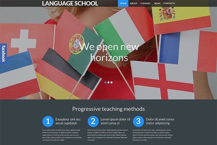 Foreign Language School Responsive WordPress Theme