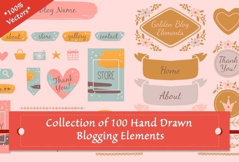 Free Hand-Drawn Web Design Elements for a Perfect Blog