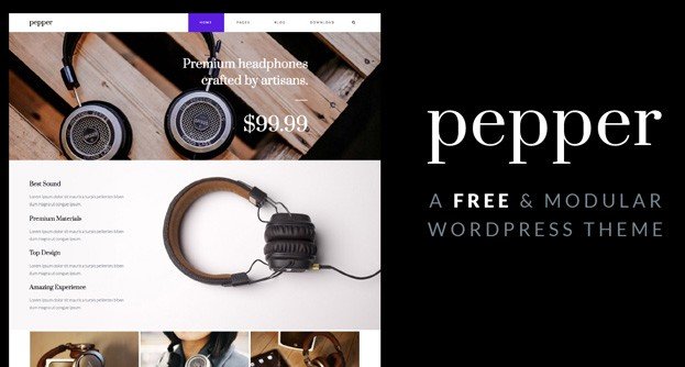 Pepper: An Interesting Free Modular WordPress Theme