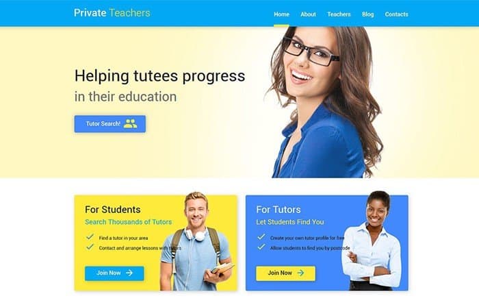 Private Teachers WP Theme