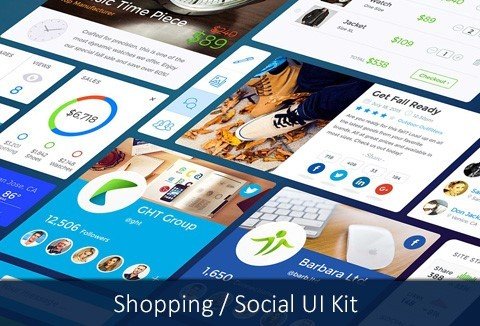 Free UI Kit to Tantalize Your Shopping or Social website