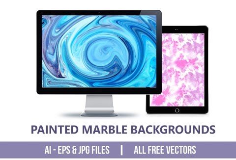 Free Vector Background Patterns – 14 Painted Marble Effects