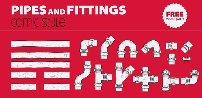 Pipe & Fitting Free Vector Pack To Captivate Your Audience