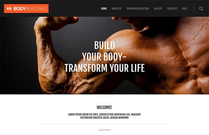 BodyBuilding Responsive WordPress Theme