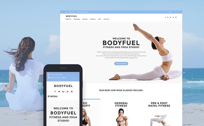 BodyFuel Fitness & Yoga WordPress Theme