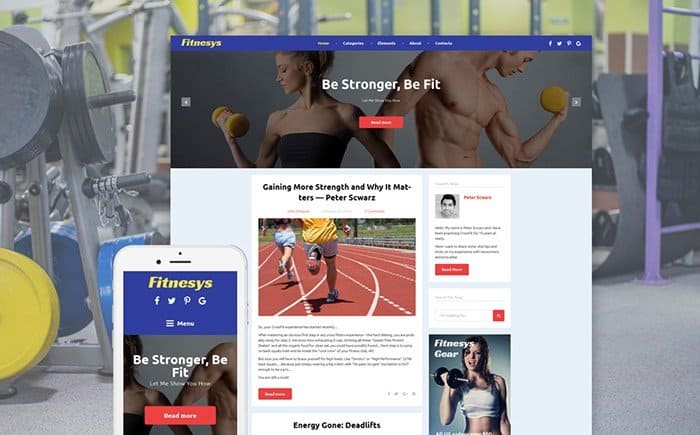 Fitnesys Gym Blog WordPress Theme