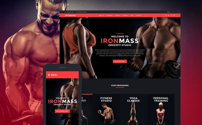 IronMass Gym Fitness WordPress Theme