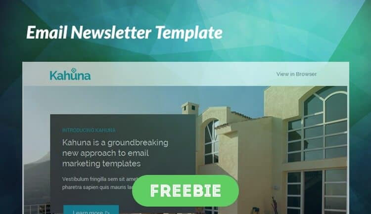 Free Email Newsletter template from Big Bang Themes