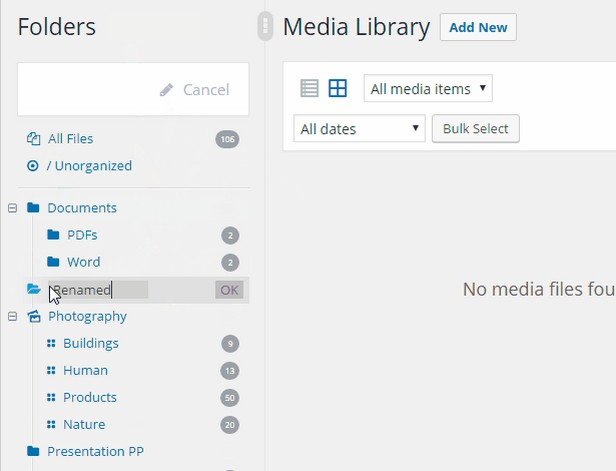 Real Media Library helps create folder hierarchy.