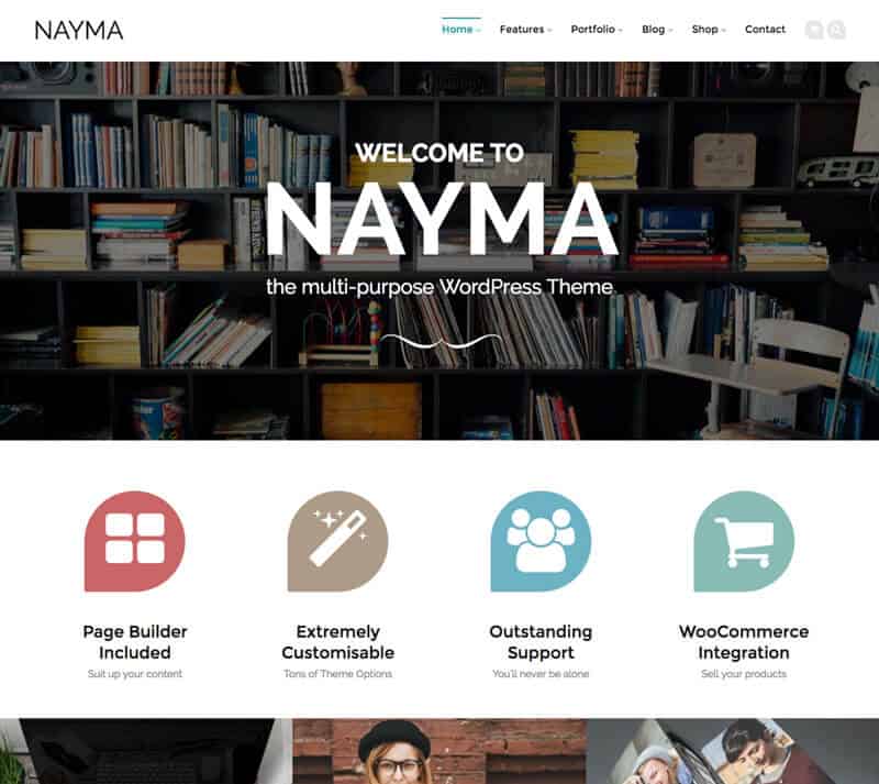 Artisan Themes Giveaway - NAYMA is a multi-purpose WordPress theme perfect for different types of websites. 