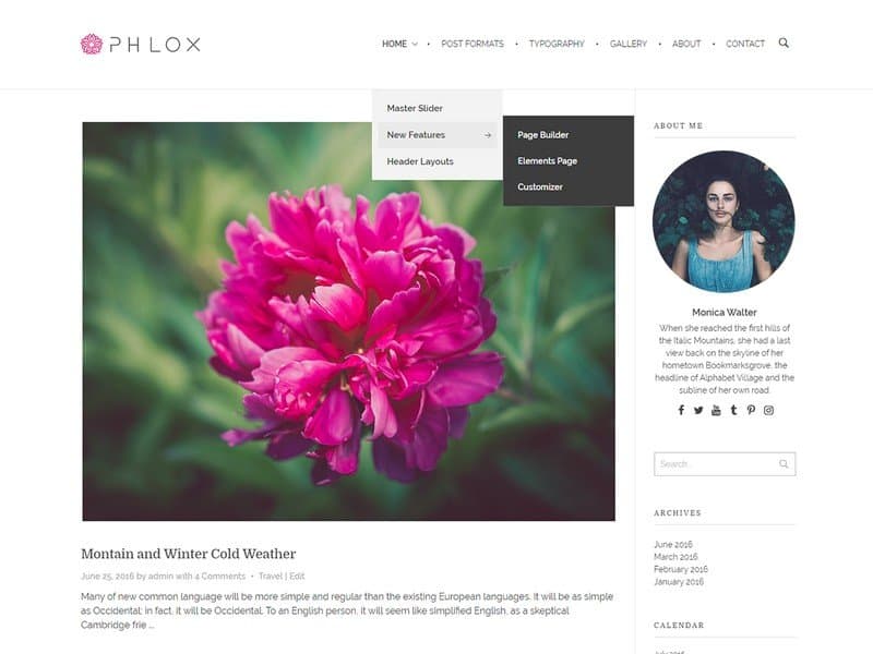 Phlox - A Powerful Free WordPress Theme.