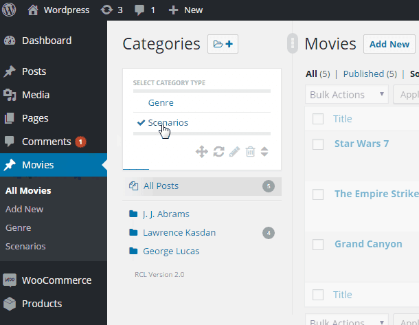 Wordpress categories. Wp category title.