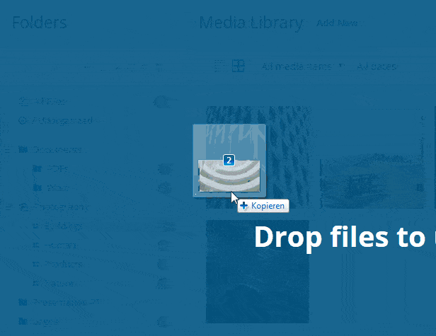 With the new Uploader, newly uploaded files will automatically be uploaded to the selected folders.