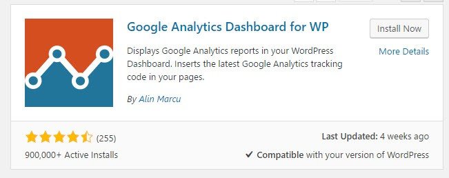 Second Step is to get the Google Analytics WP Dashboard plugin installed.