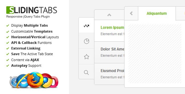 Sliding tabs are a great way to add some character into your website. 