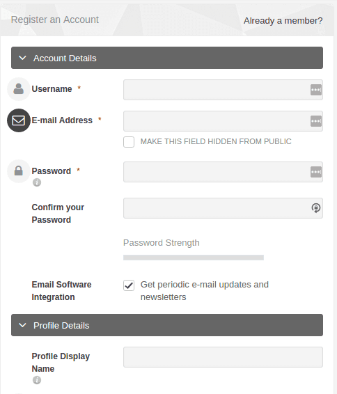 Login and Registration Forms