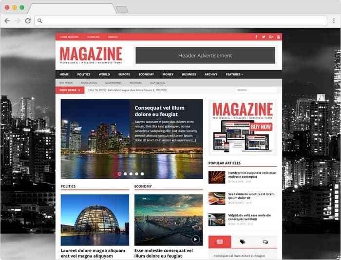 MH Magazine is one of the most popular magazine themes for WordPress.