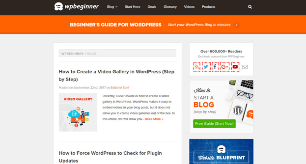 WP Beginner is the most famous blog for WordPress beginners. 