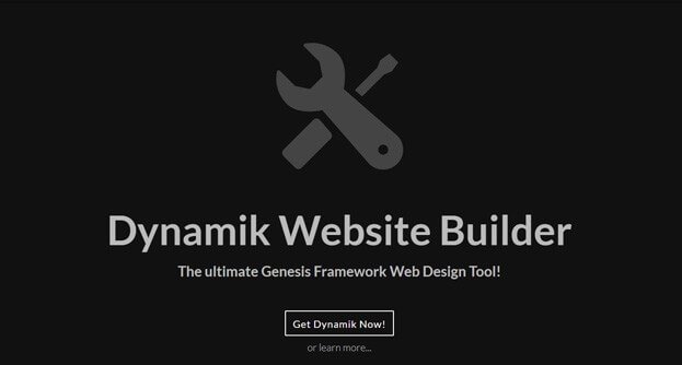WordPress Theme Framework - Dynamik is labeled as a Genesis child theme on its presentation page.