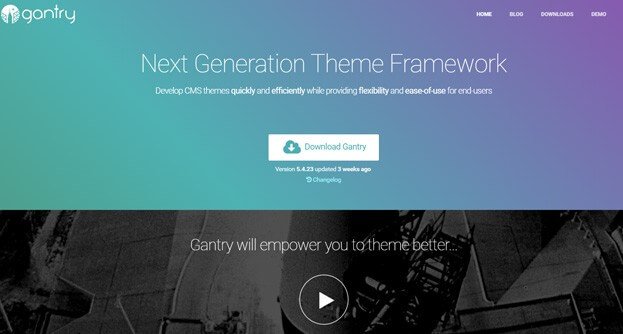 Gantry is a free open-source framework that is featured in the WordPress Codex.