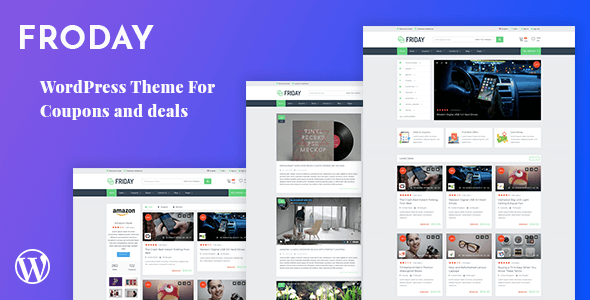 Froday is a WordPress theme specially designed for coupons and deals websites. 