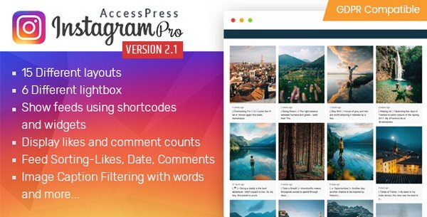 Instagram Feed Pro is a WordPress plugin created by AccessKeys.