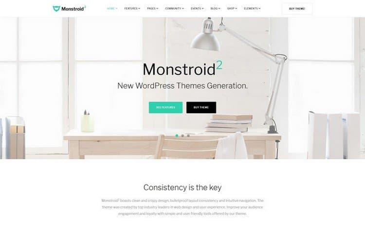 Monstroid2 is a functional WordPress template that’s intended to be used for a range of business projects. 