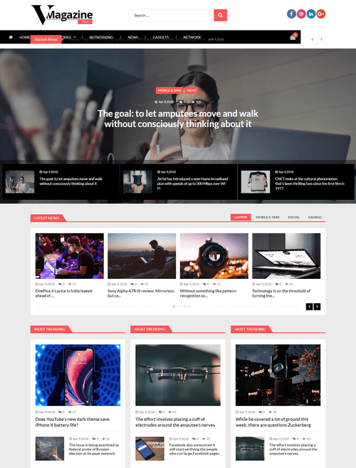 VMagazine – Premium Magazine WordPress Theme Demo Two.