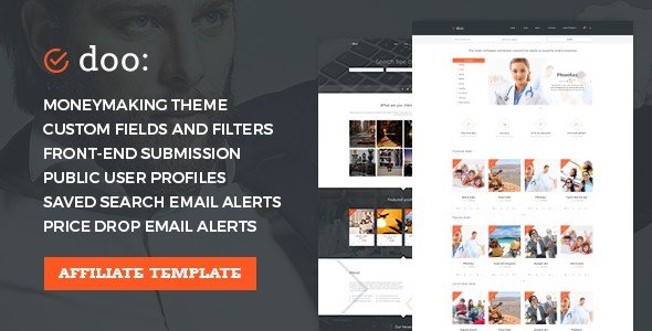 doo is an affiliate WordPress theme suitable for daily deals marketplaces.