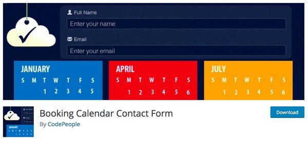 The Booking Calendar Contact Form plugin is a contact form with simple booking processes. 