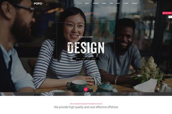 Pofo is a multi-purpose theme and can be used for portfolios and blogs to agencies and e-commerce stores. 