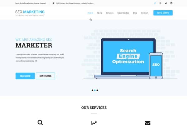 SKT SEO - Digital Marketing WordPress theme