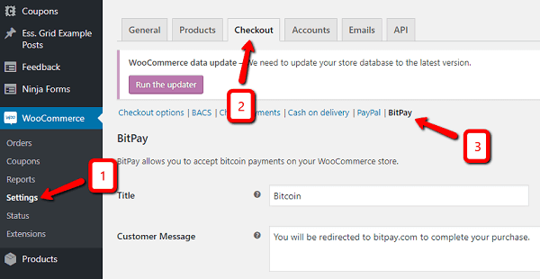 Learn how to Accept Bitcoin in Woocommerce With BitPay.