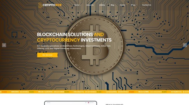 CryptoHub Hub is a WordPress theme specially for the cryptocurrency market. 